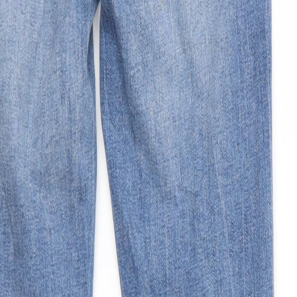 Denim Co Womens Blue  Cotton Skinny Jeans Size 4 L28 in Regular Zip - Slightly Distressed