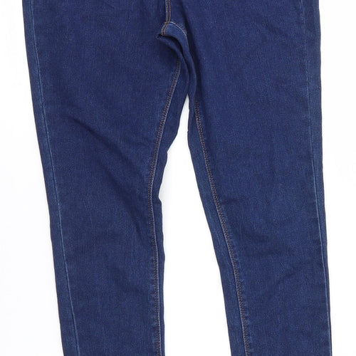 Miss Evie Girls Blue  Cotton Skinny Jeans Size 12-13 Years  Regular Zip - Indigo blue