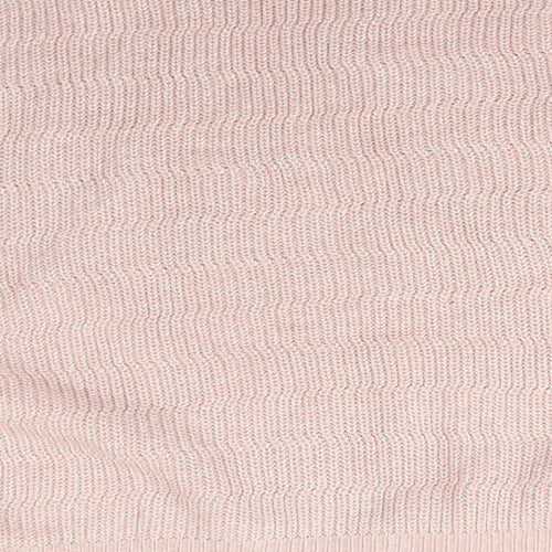 Peacocks Womens Pink V-Neck Striped Acrylic Pullover Jumper Size M   - Side Tie Details Same colour knit stripe