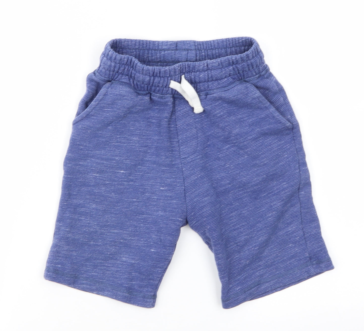 Urban Outlaw Boys Blue  Cotton Sweat Shorts Size 9-10 Years  Regular Drawstring - Mid Blue White Mix