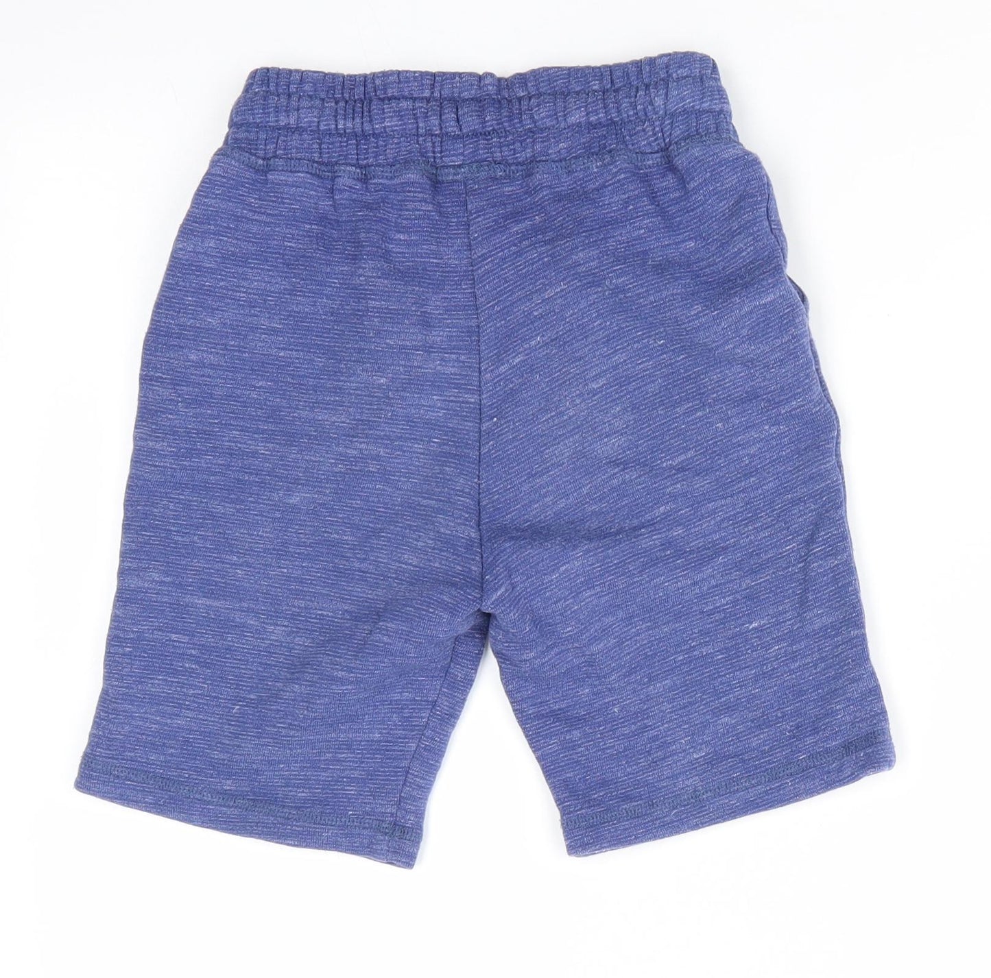 Urban Outlaw Boys Blue  Cotton Sweat Shorts Size 9-10 Years  Regular Drawstring - Mid Blue White Mix