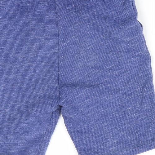 Urban Outlaw Boys Blue  Cotton Sweat Shorts Size 9-10 Years  Regular Drawstring - Mid Blue White Mix