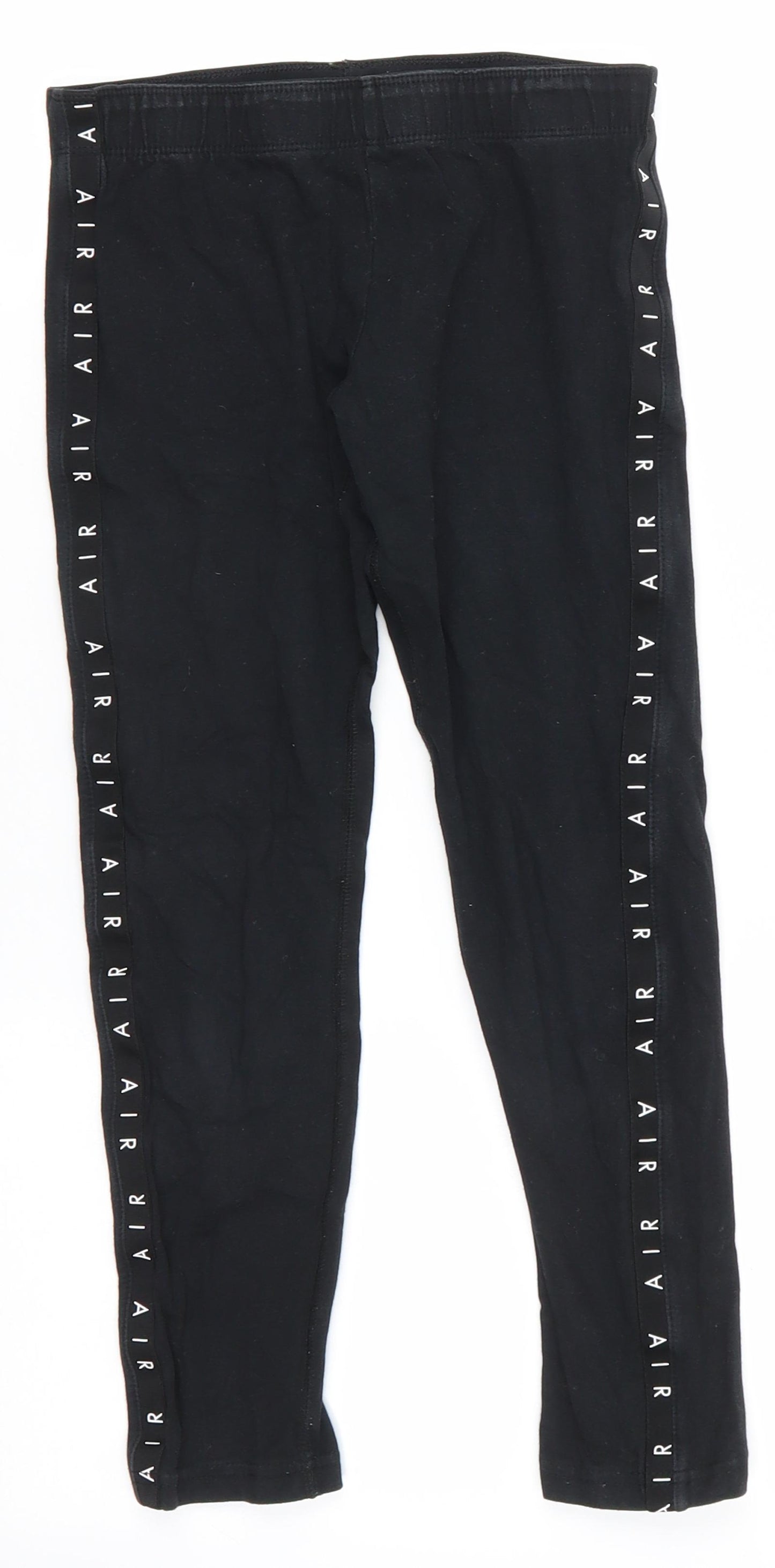Nike Girls Black  Cotton Jegging Trousers Size 9 Months  Regular  - Legging Nike Air Graphic
