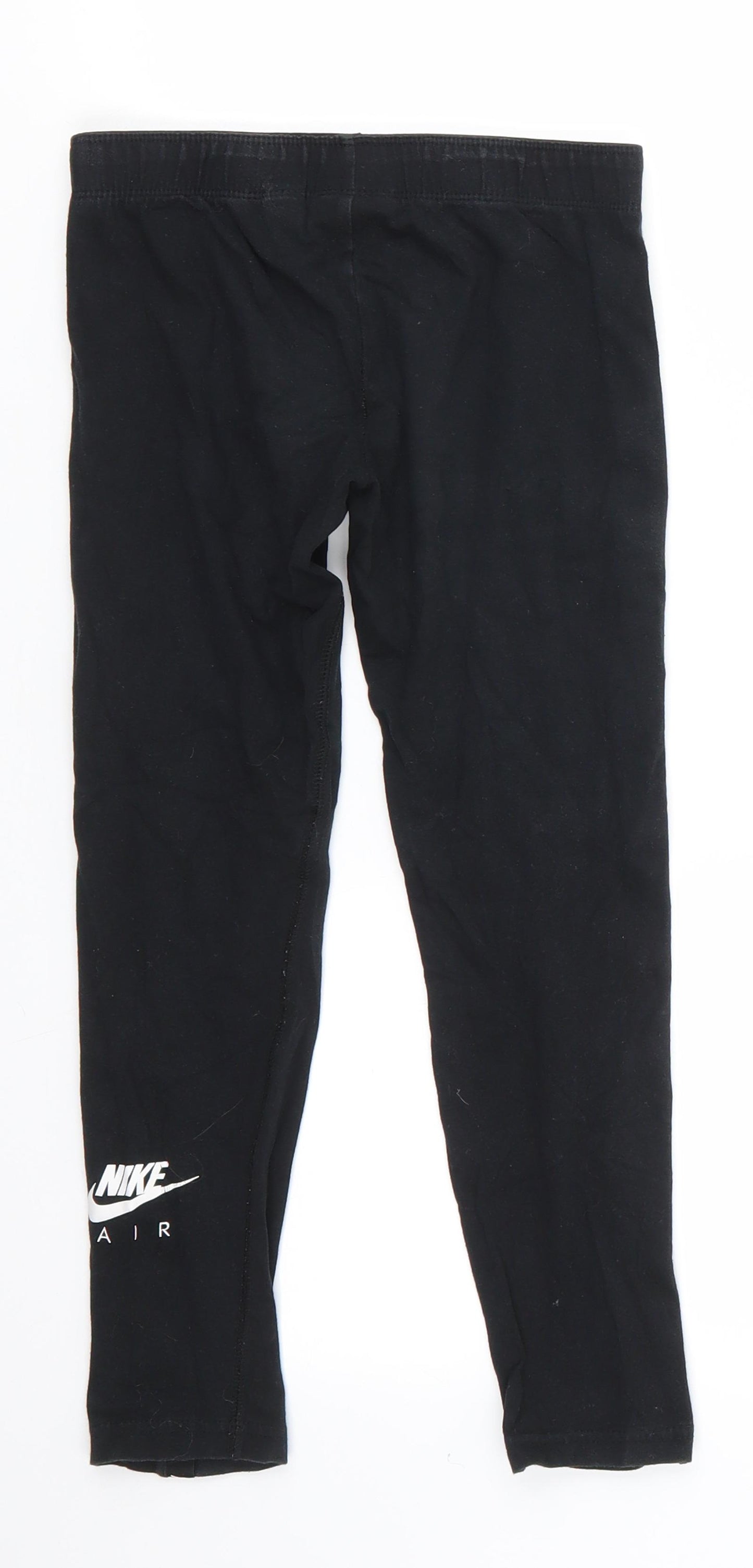 Nike Girls Black  Cotton Jegging Trousers Size 9 Months  Regular  - Legging Nike Air Graphic