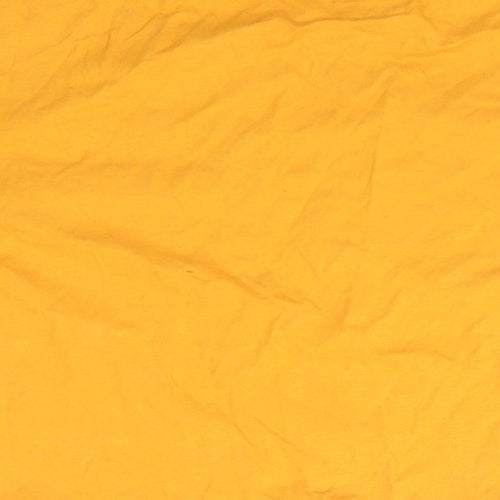 New Look 915 Generation Girls Gold  Cotton Basic T-Shirt Size 14-15 Years Round Neck Pullover - Yellow Gold Colour Busy doing nothing