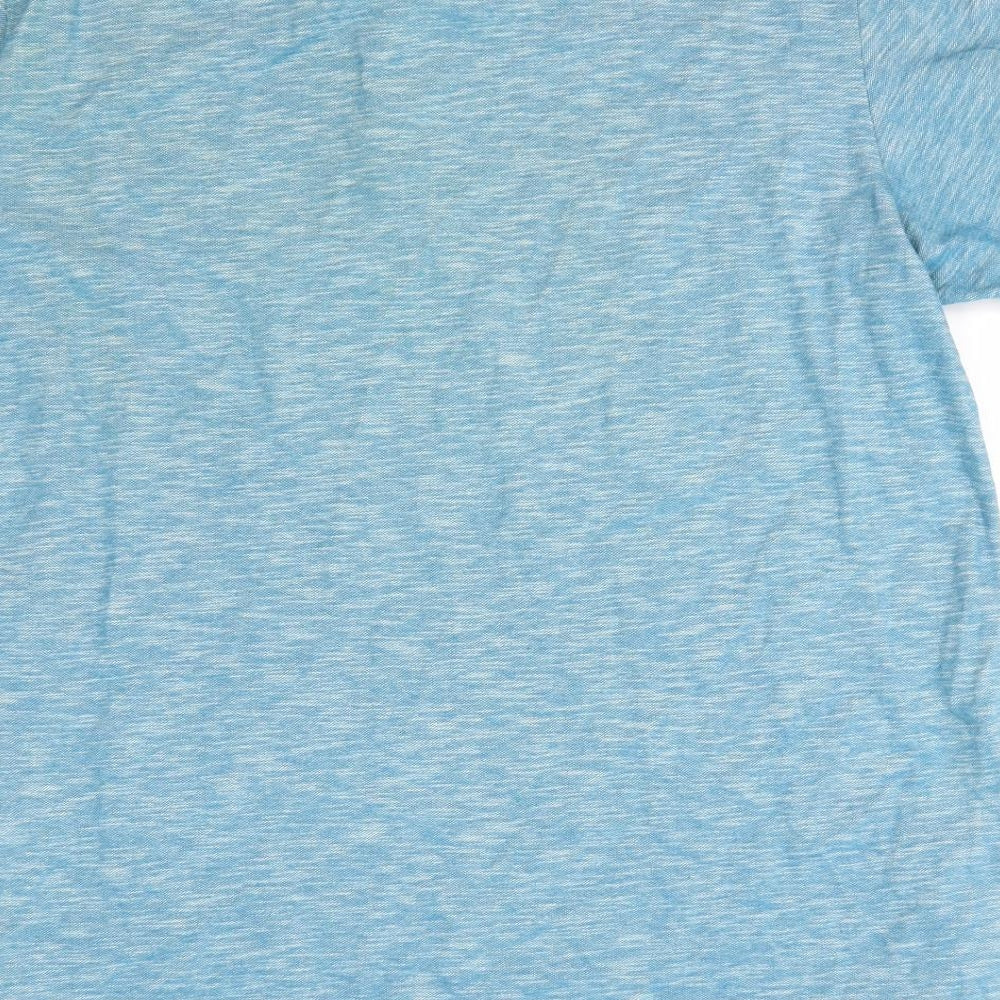 NEXT Mens Blue  Cotton  Polo Size XL Collared Button - Dark Turquoise mix
