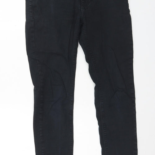 River Island Mens Black  Cotton Straight Jeans Size 30 L32 in Regular