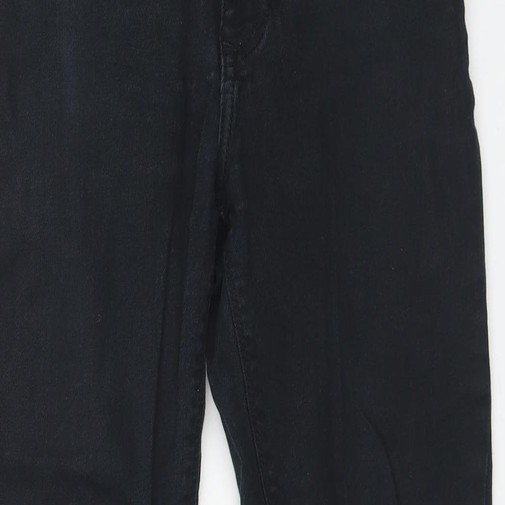 River Island Mens Black  Cotton Straight Jeans Size 30 L32 in Regular