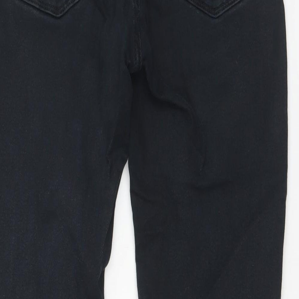 River Island Mens Black  Cotton Straight Jeans Size 30 L32 in Regular