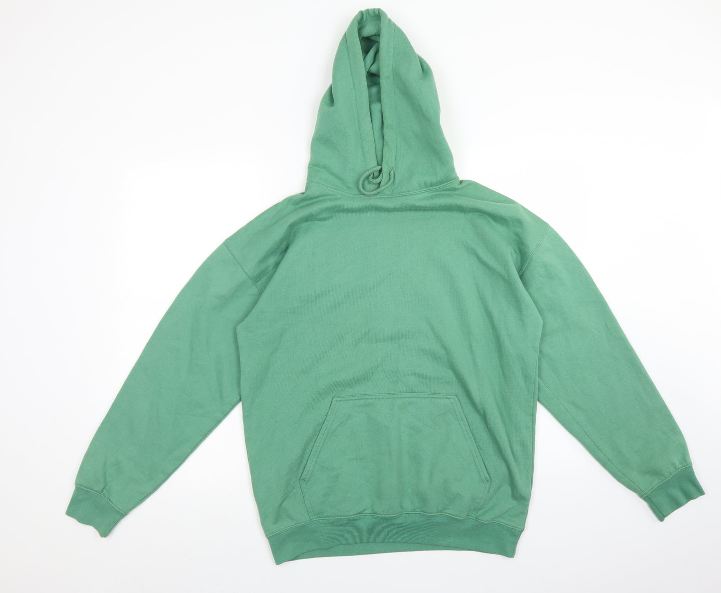 I SAW IT FIRST Womens Green  Cotton Pullover Hoodie Size M