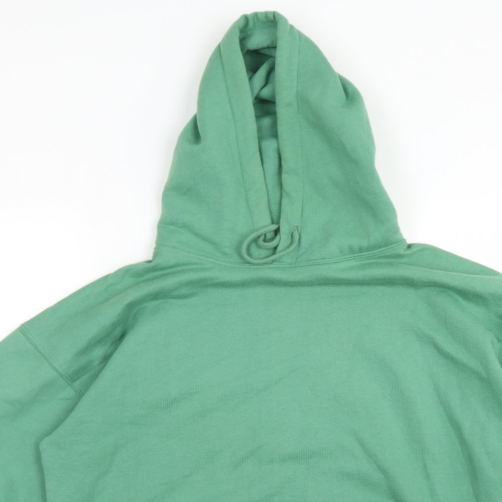 I SAW IT FIRST Womens Green  Cotton Pullover Hoodie Size M