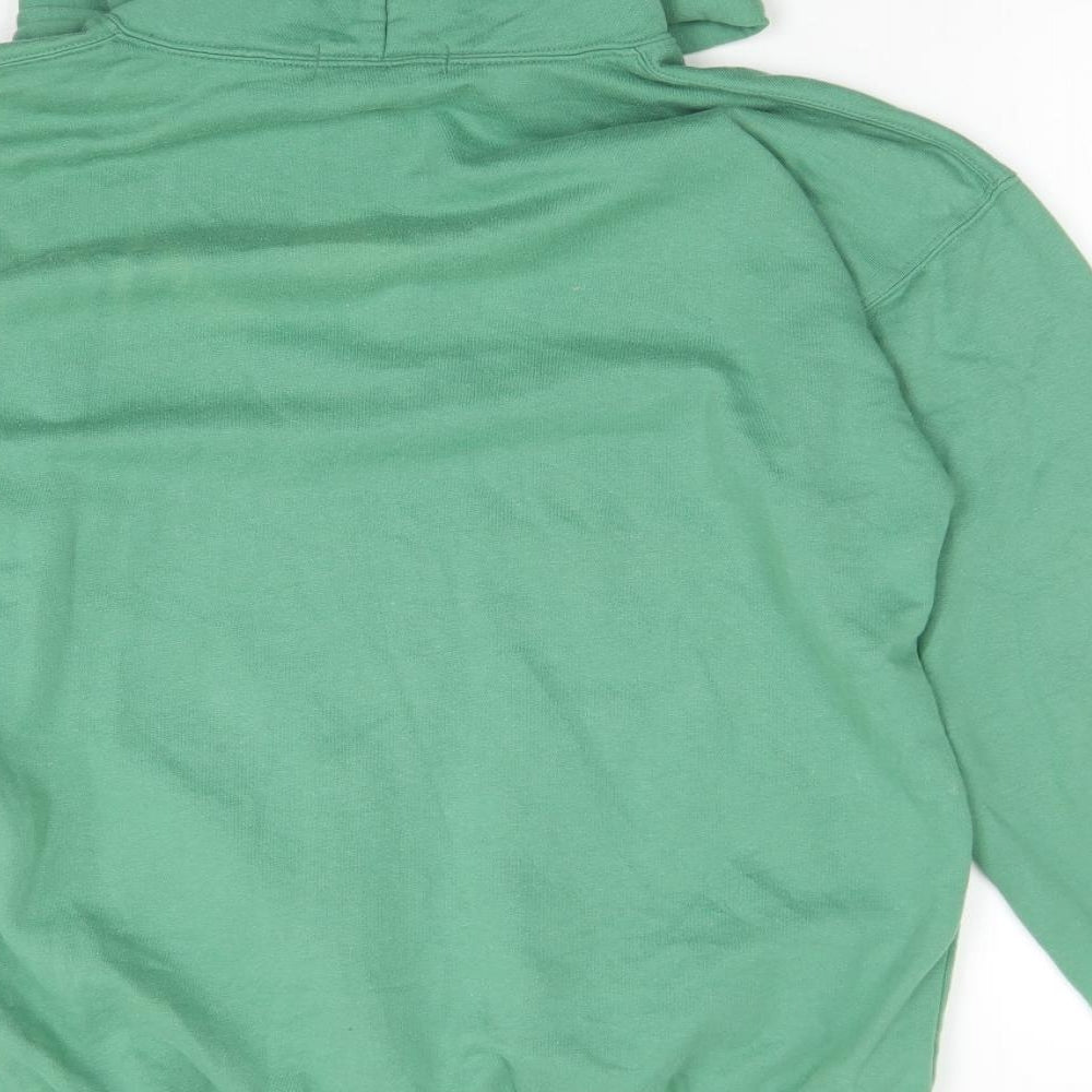 I SAW IT FIRST Womens Green  Cotton Pullover Hoodie Size M