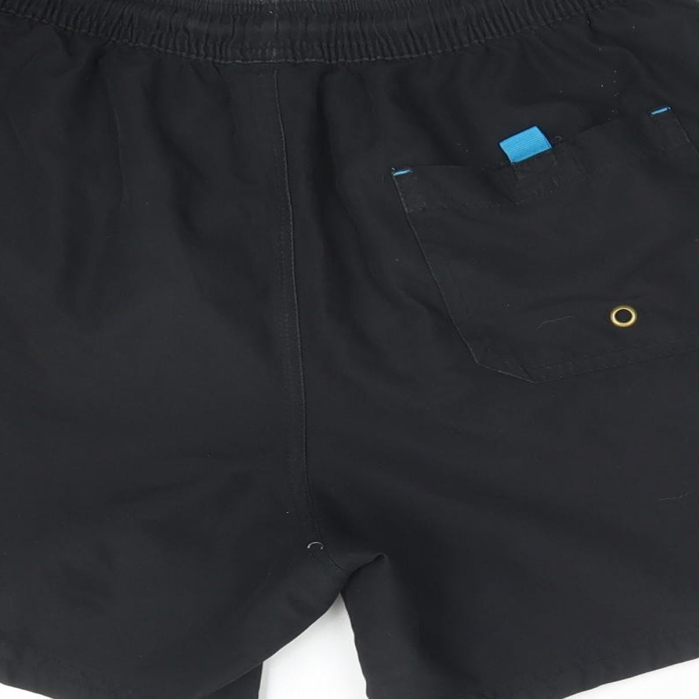 AUTHENTIC CASUAL WEAR Mens Black   Bermuda Shorts Size M  Regular  - SWIMMING SHORTS