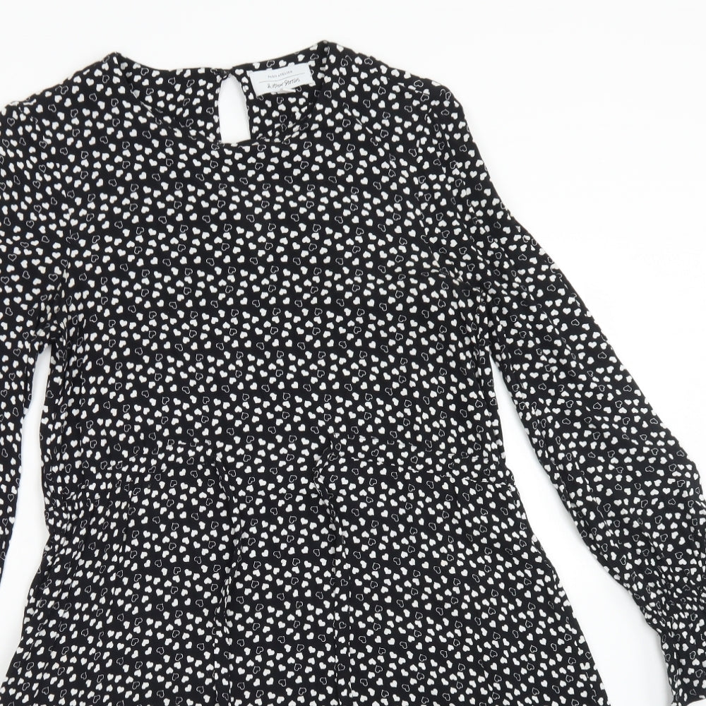 & Other Stories Womens Black  Viscose A-Line  Size 6  Round Neck