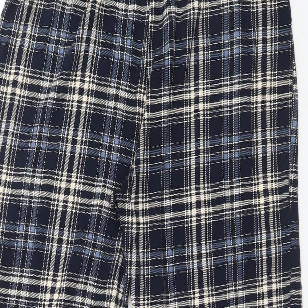 M&S Womens Multicoloured Plaid Cotton  Pyjama Pants Size M