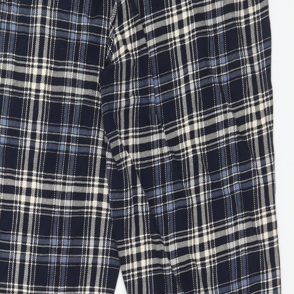 M&S Womens Multicoloured Plaid Cotton  Pyjama Pants Size M