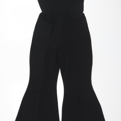 Missguided Womens Black  Polyester Jumpsuit One-Piece Size 10