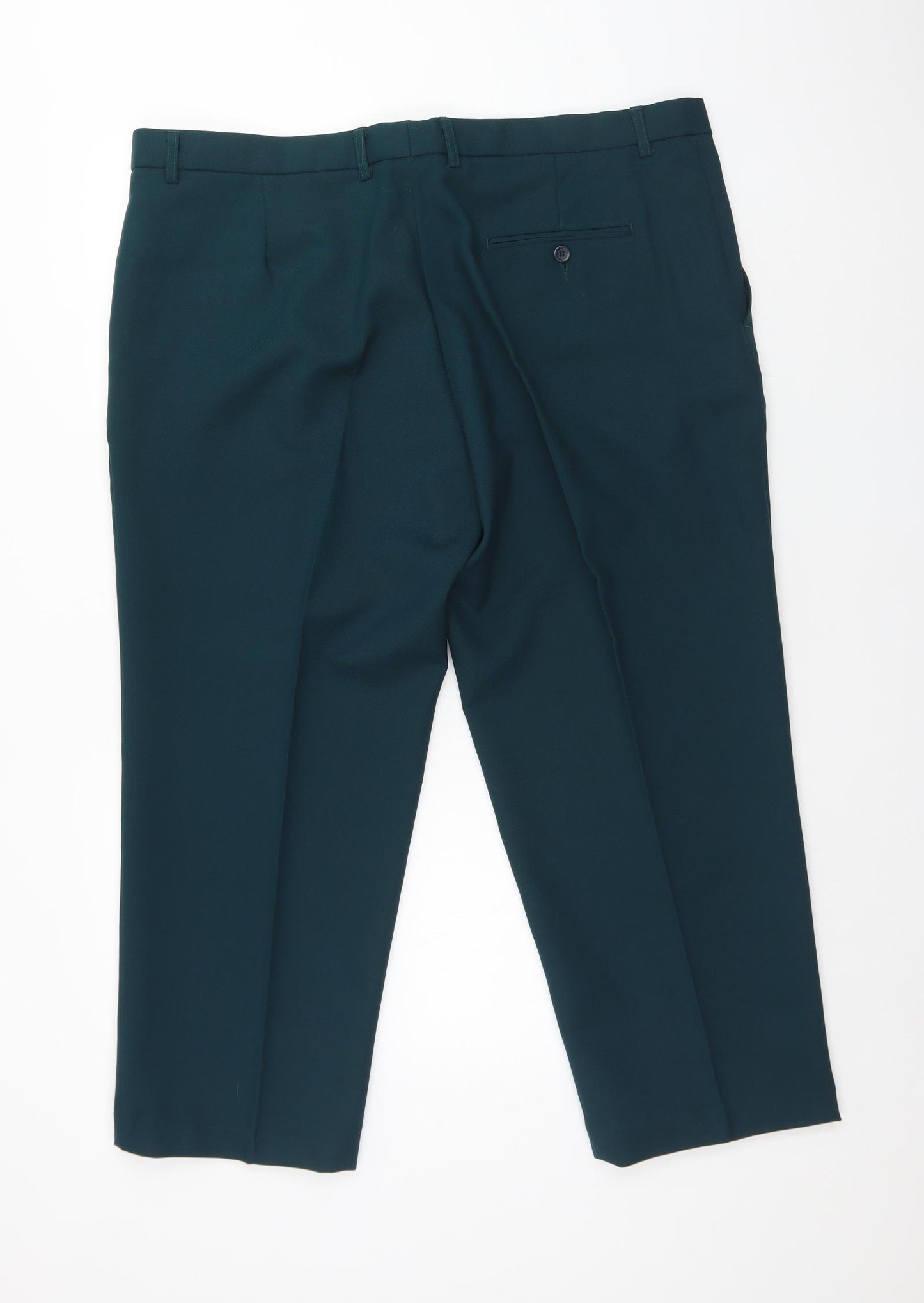 Preworn Mens Green  Polyester Dress Pants Trousers Size 42 L26 in Regular
