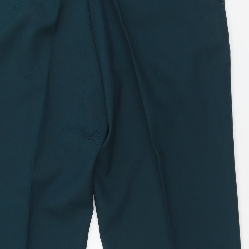 Preworn Mens Green  Polyester Dress Pants Trousers Size 42 L26 in Regular