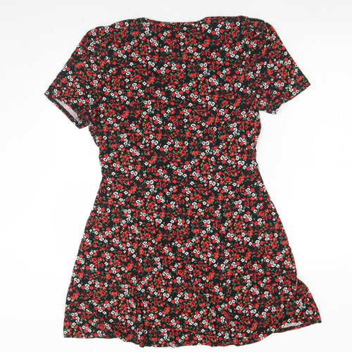 ASOS Womens Multicoloured Floral Viscose Skater Dress  Size 14  V-Neck