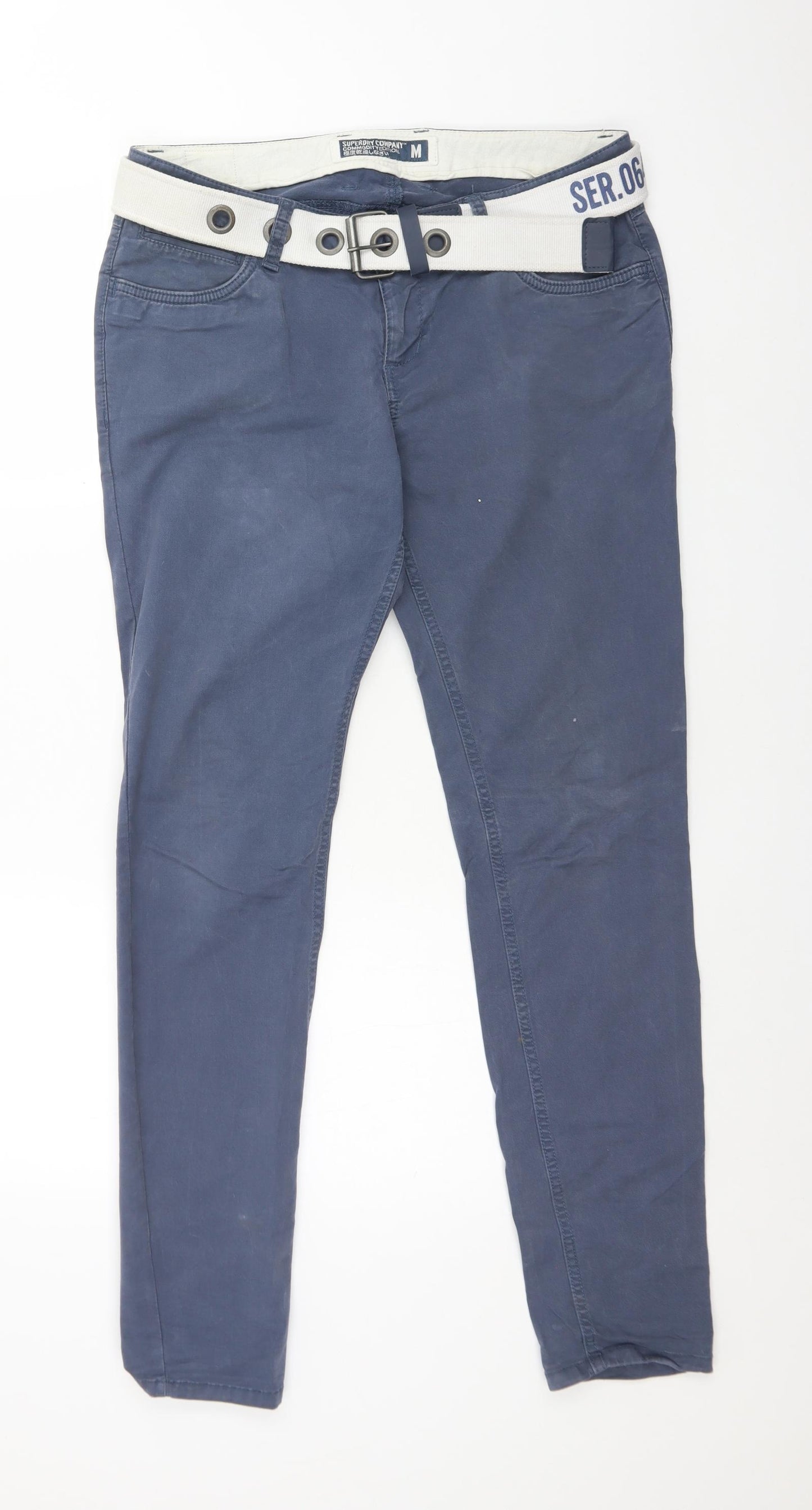 Superdry Mens Blue  Cotton Straight Jeans Size M L31 in Regular