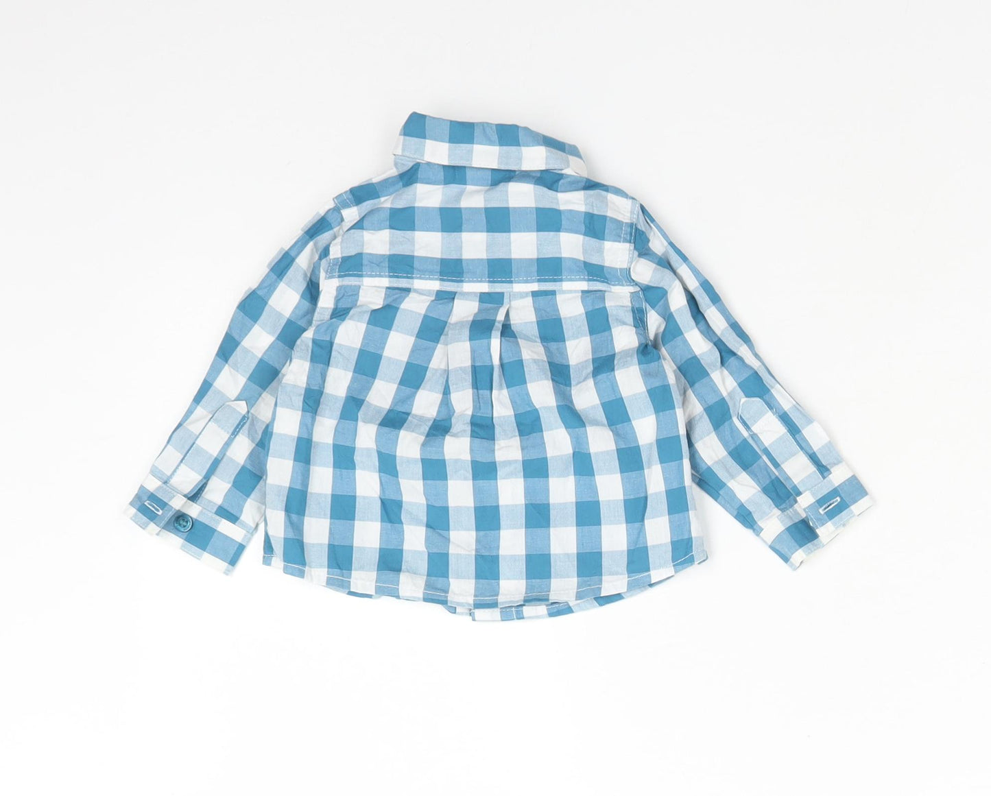 Ladybird Boys Multicoloured Gingham Cotton Basic Button-Up Size 3-6 Months Collared