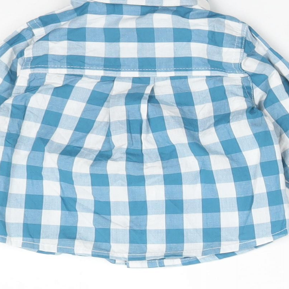 Ladybird Boys Multicoloured Gingham Cotton Basic Button-Up Size 3-6 Months Collared