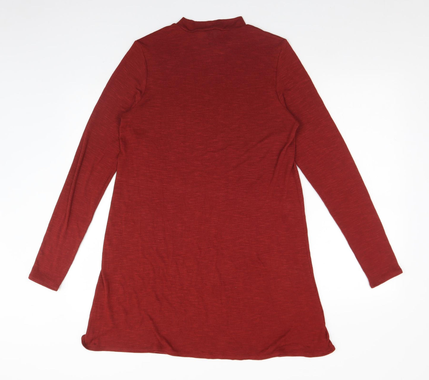 H&M Womens Orange  Viscose A-Line  Size 14  Mock Neck