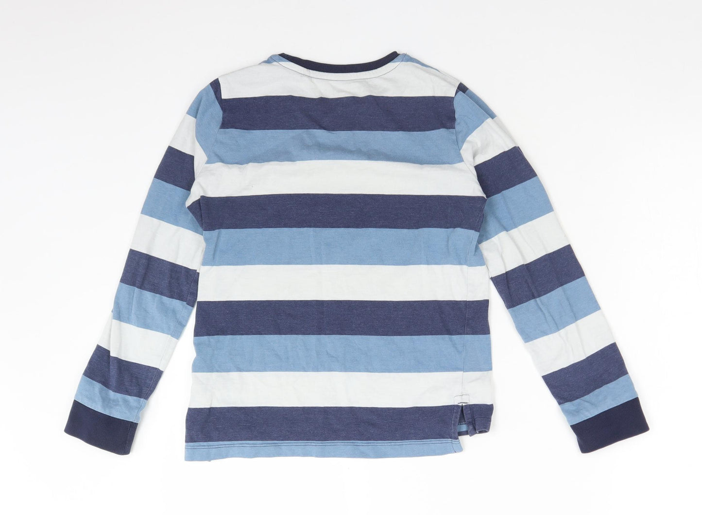 NEXT Boys Multicoloured Striped Cotton Basic T-Shirt Size 10 Years Crew Neck
