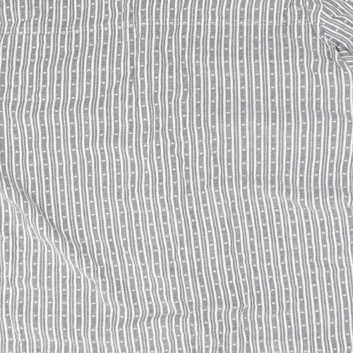 LOVE TO LOUNGE Womens Grey Striped Cotton  Pyjama Top Size 2XL
