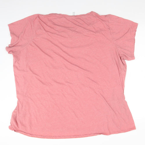 Yours Womens Pink Solid Cotton  Pyjama Top Size 32   - QUEEN