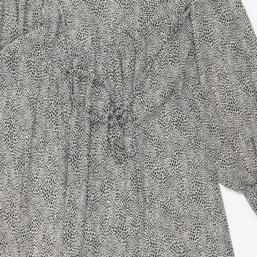 Primark Womens Multicoloured Animal Print  Trapeze & Swing  Size 14  Round Neck