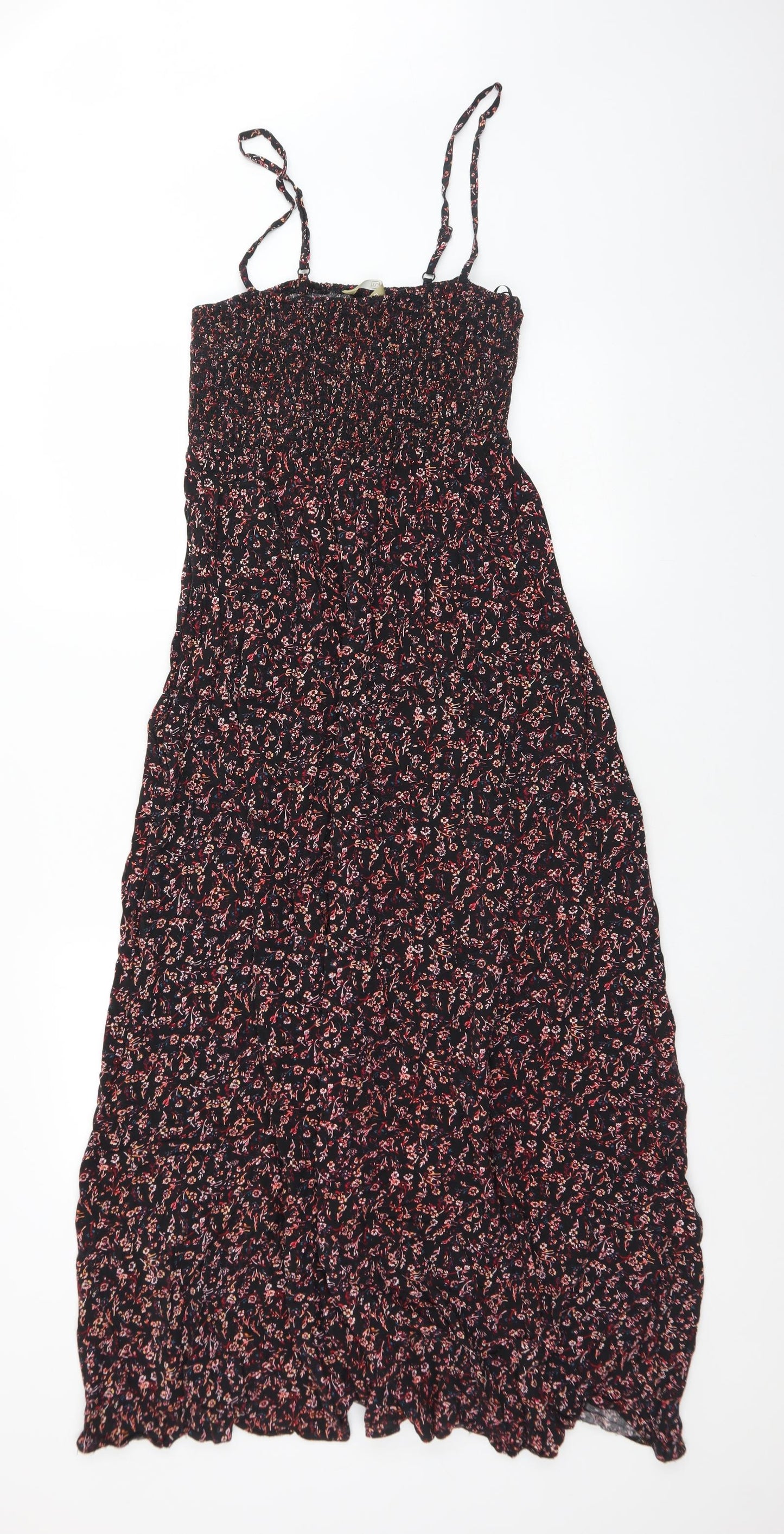 TU Womens Multicoloured Floral Viscose A-Line  Size 10  Square Neck