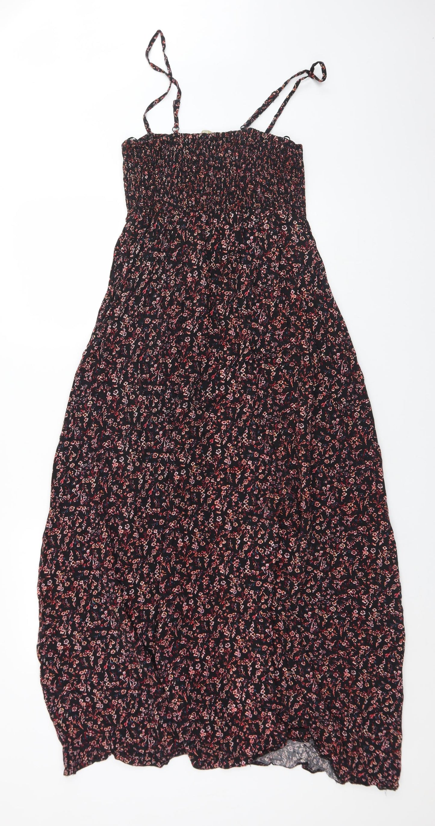 TU Womens Multicoloured Floral Viscose A-Line  Size 10  Square Neck