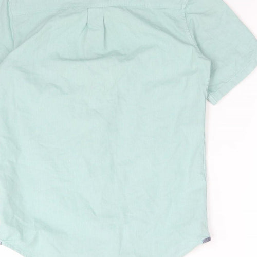 VANS Mens Green  Cotton  Button-Up Size L Collared