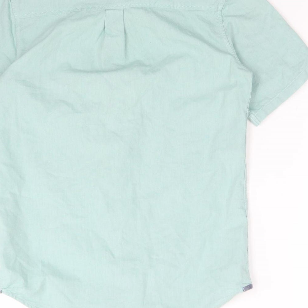 VANS Mens Green  Cotton  Button-Up Size L Collared