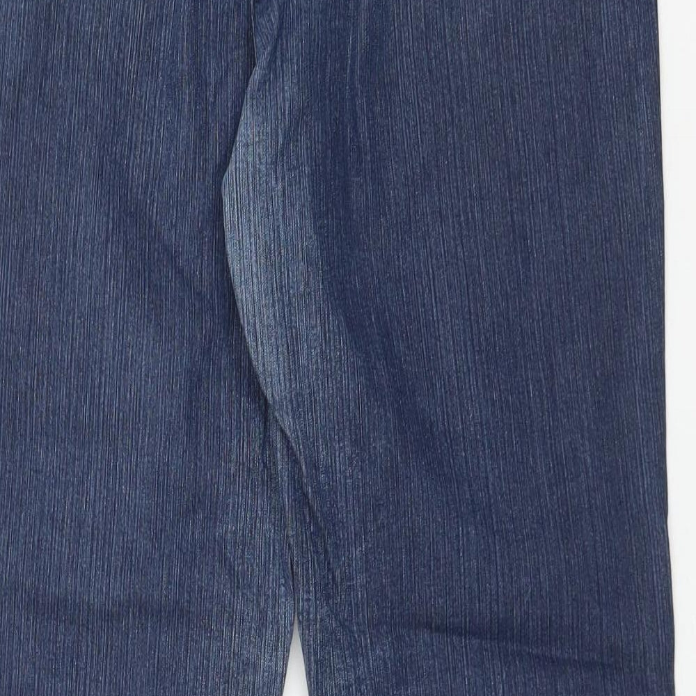 River Island Womens Blue  Cotton Snow Pants Trousers Size 14 L27 in Regular