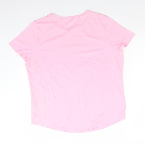 George Womens Pink  Cotton Basic T-Shirt Size 16 Crew Neck