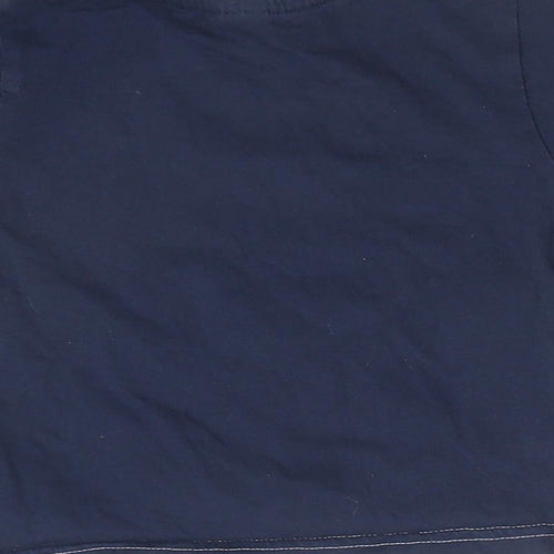 F&F Boys Blue  Cotton Basic T-Shirt Size 12-18 Months Crew Neck  - DADDY'S LITTLE STRIKER