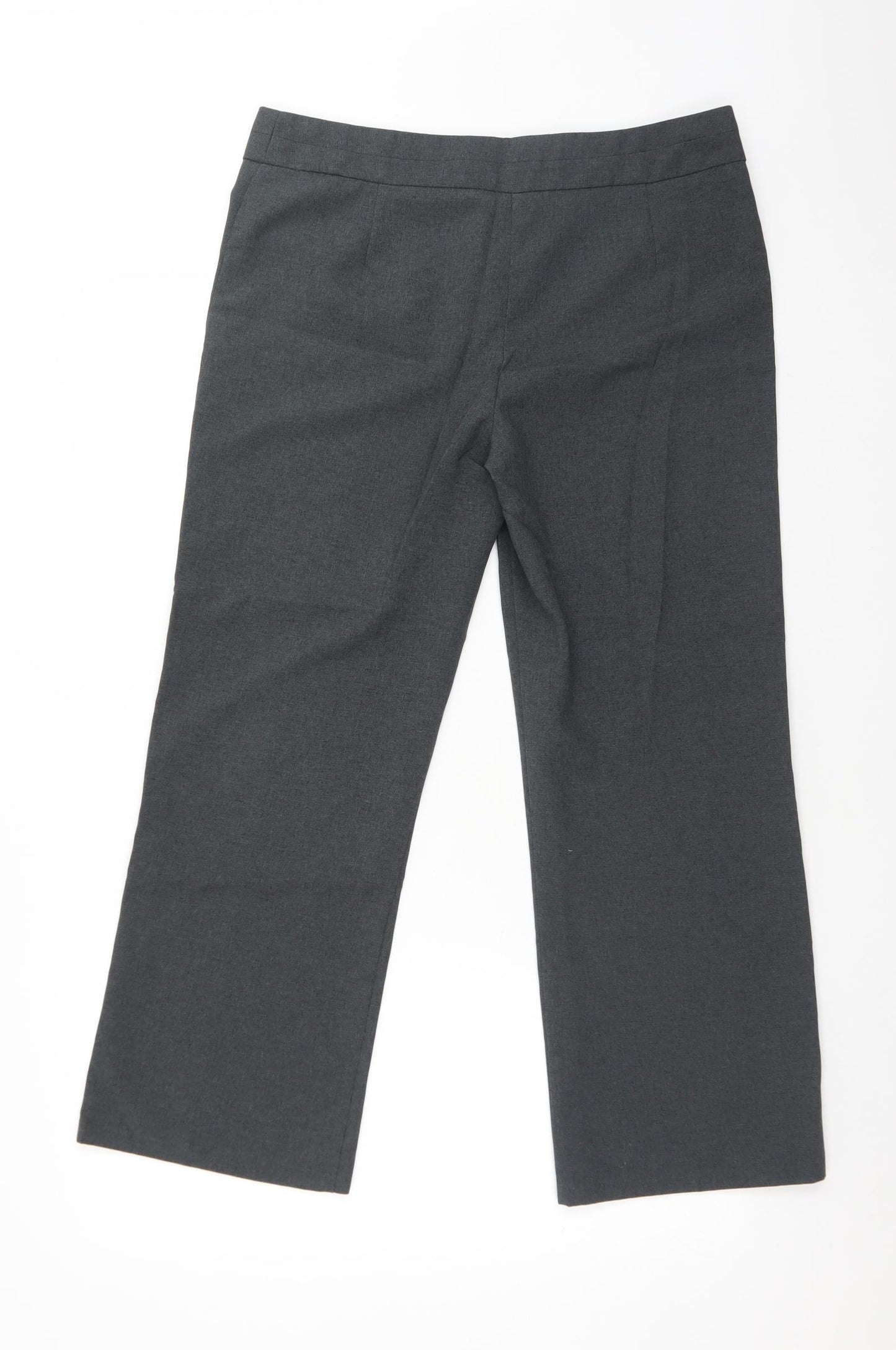 George Womens Grey  Polyester Dress Pants Trousers Size 12 L26 in Regular