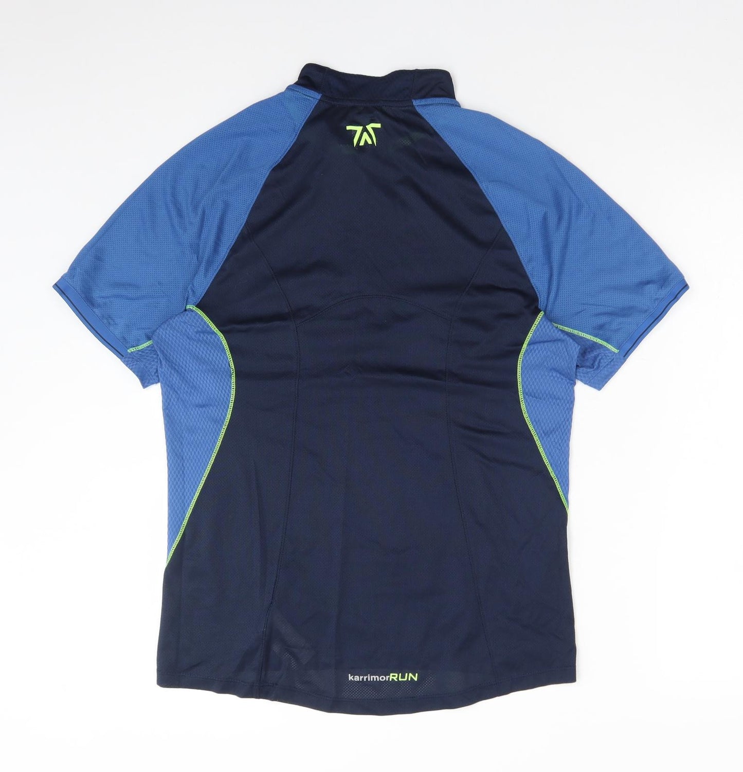 Karrimor Mens Blue Colourblock Polyester Basic T-Shirt Size M Mock Neck