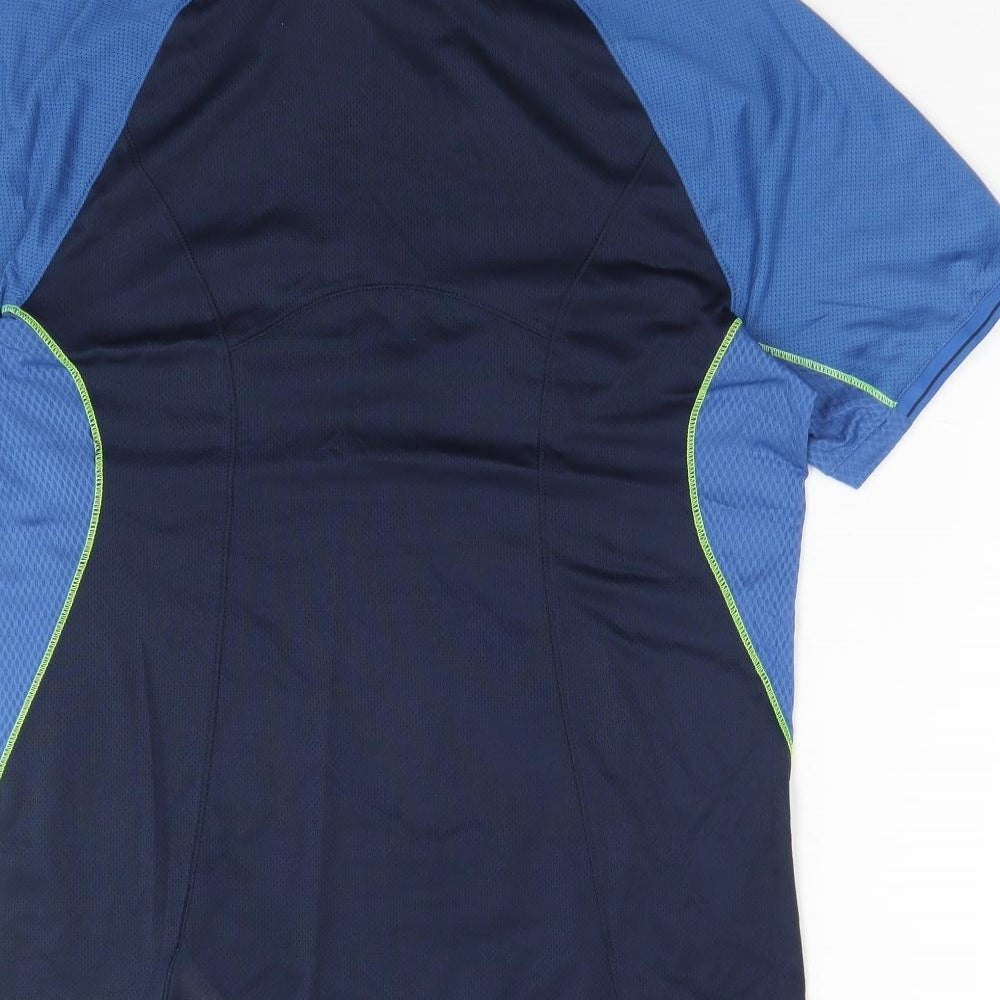 Karrimor Mens Blue Colourblock Polyester Basic T-Shirt Size M Mock Neck