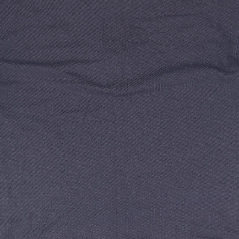 TOG 24 Mens Blue Colourblock Cotton  Polo Size M Mock Neck