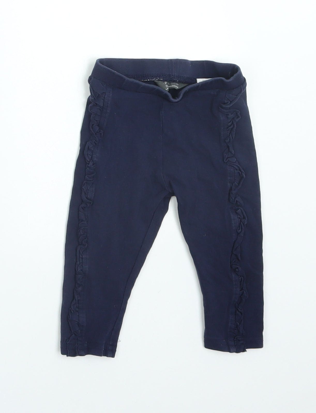 Primark Girls Blue  Cotton  Leggings Size 9-12 Months