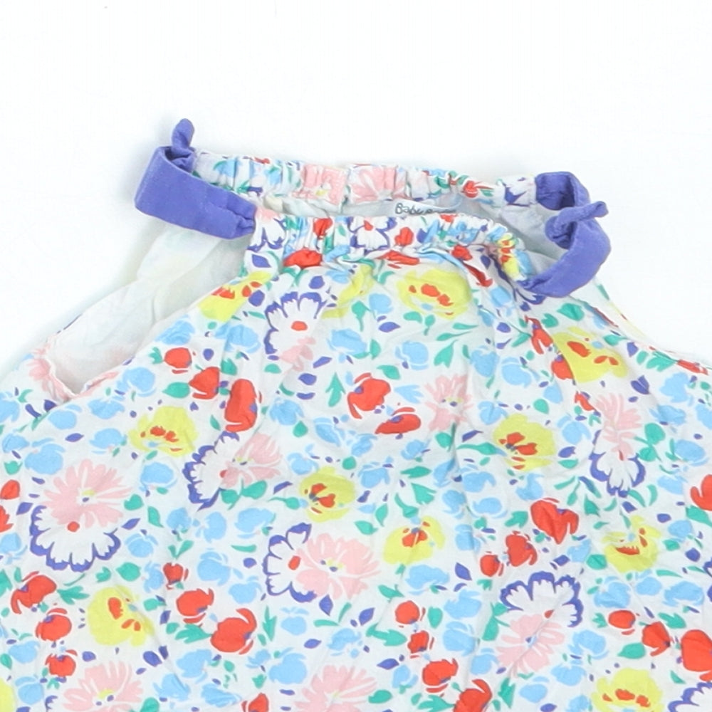 Baby Boden Girls Multicoloured Floral Cotton Basic T-Shirt Size 3-6 Months