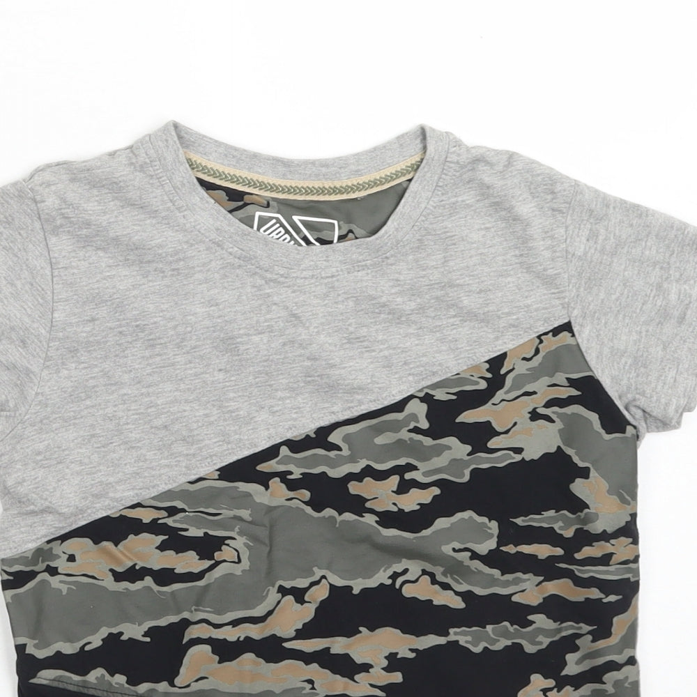 Matalan Boys Multicoloured Camouflage Cotton Basic T-Shirt Size 7 Years Crew Neck