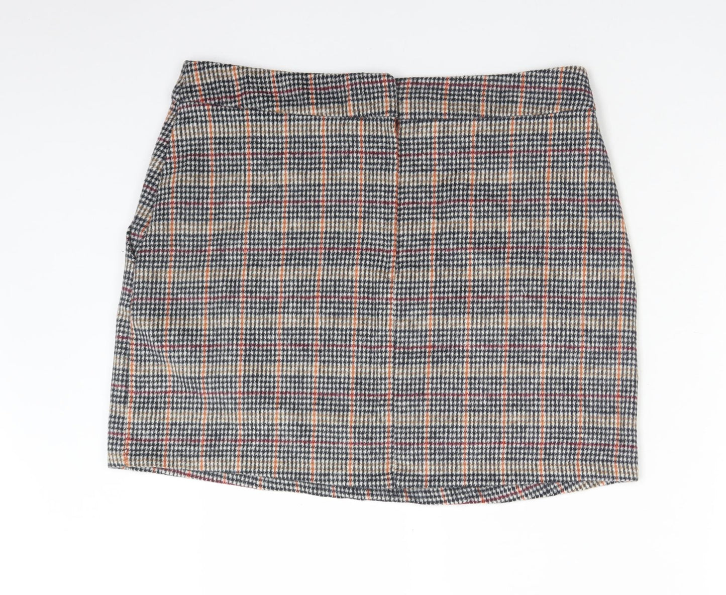 Peacocks Womens Multicoloured Houndstooth Polyester Straight & Pencil Skirt Size 16