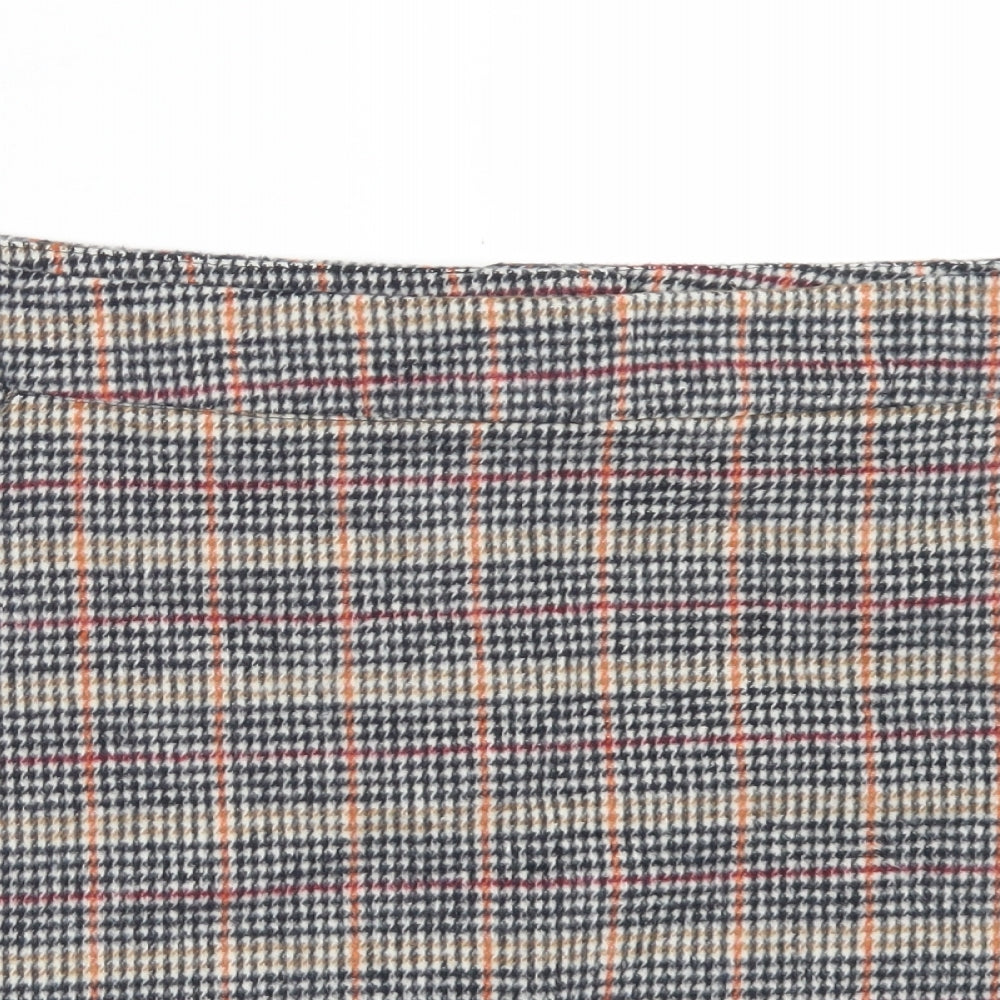 Peacocks Womens Multicoloured Houndstooth Polyester Straight & Pencil Skirt Size 16
