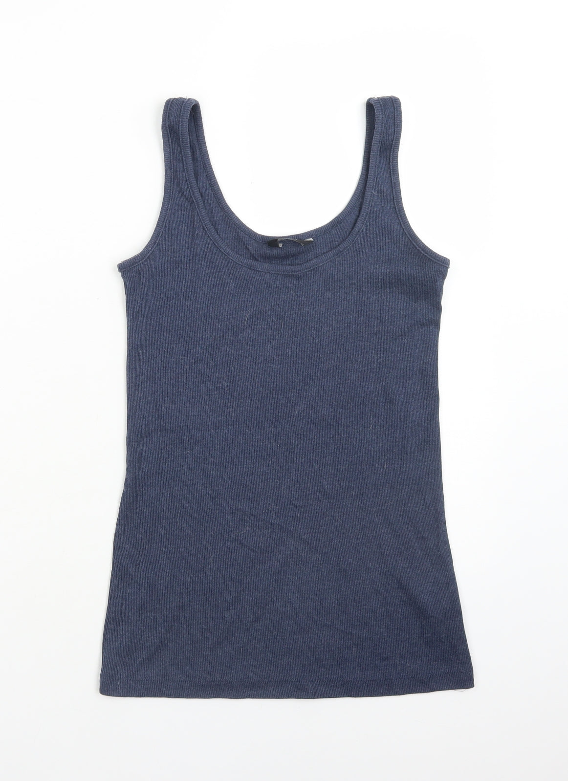 F&F Womens Blue  Cotton Basic Tank Size 14 Scoop Neck