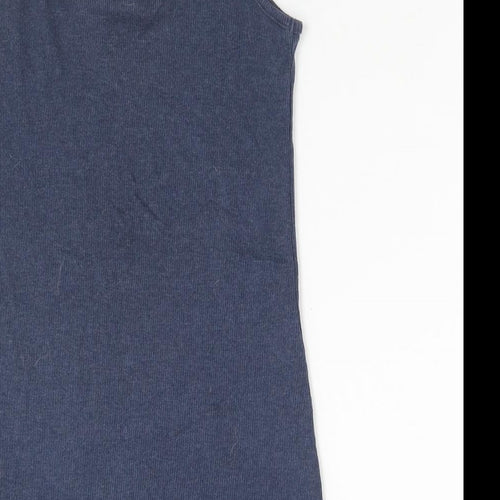 F&F Womens Blue  Cotton Basic Tank Size 14 Scoop Neck